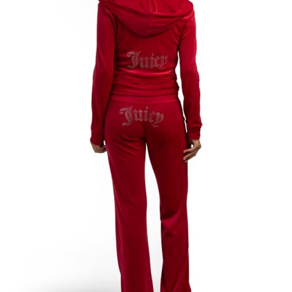 Juicy Couture Velour Coco Red Tracksuit - Picture 1 of 2